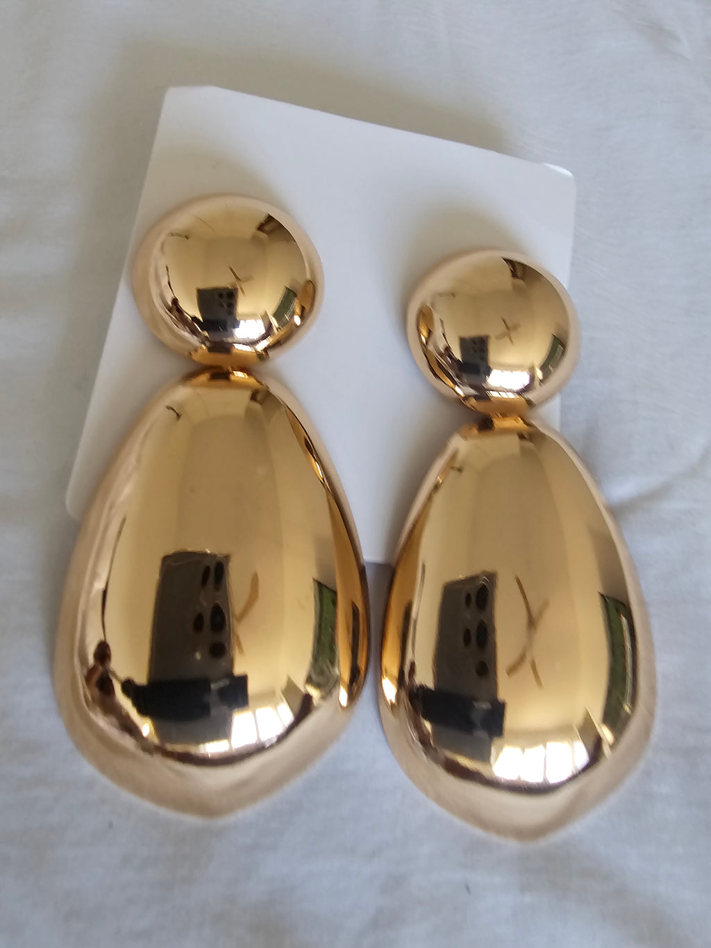 Big Steel Earings for Pierced Ear