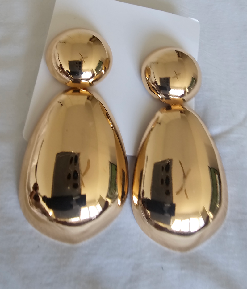 Big Steel Earings for Pierced Ear