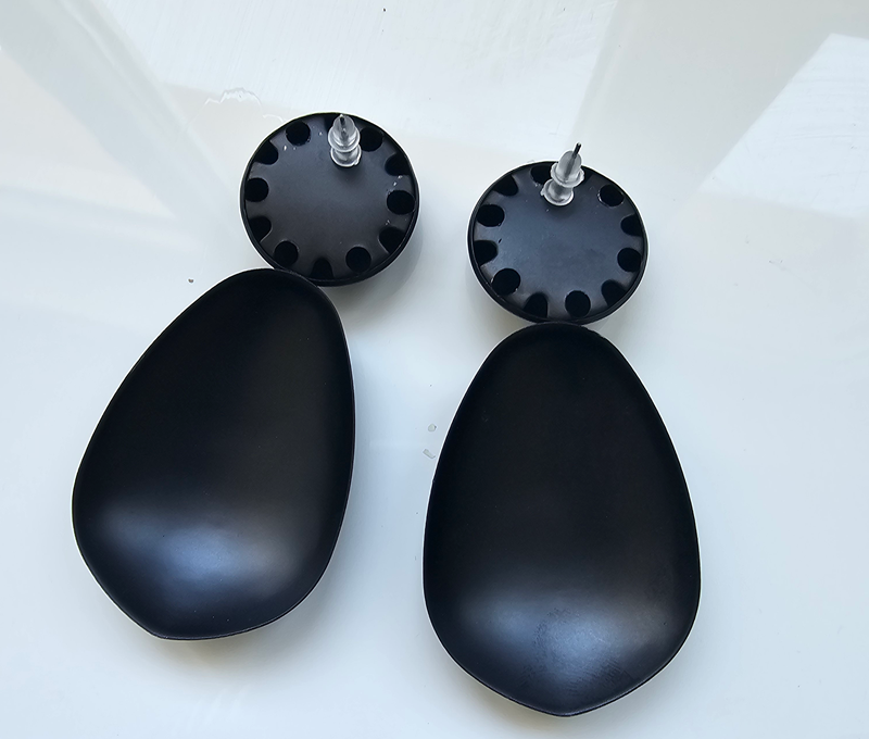 Big Steel Earings for Pierced Ear
