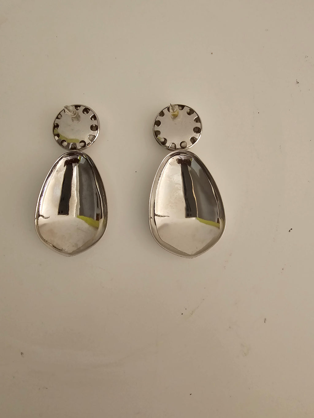 Big Steel Earings for Pierced Ear