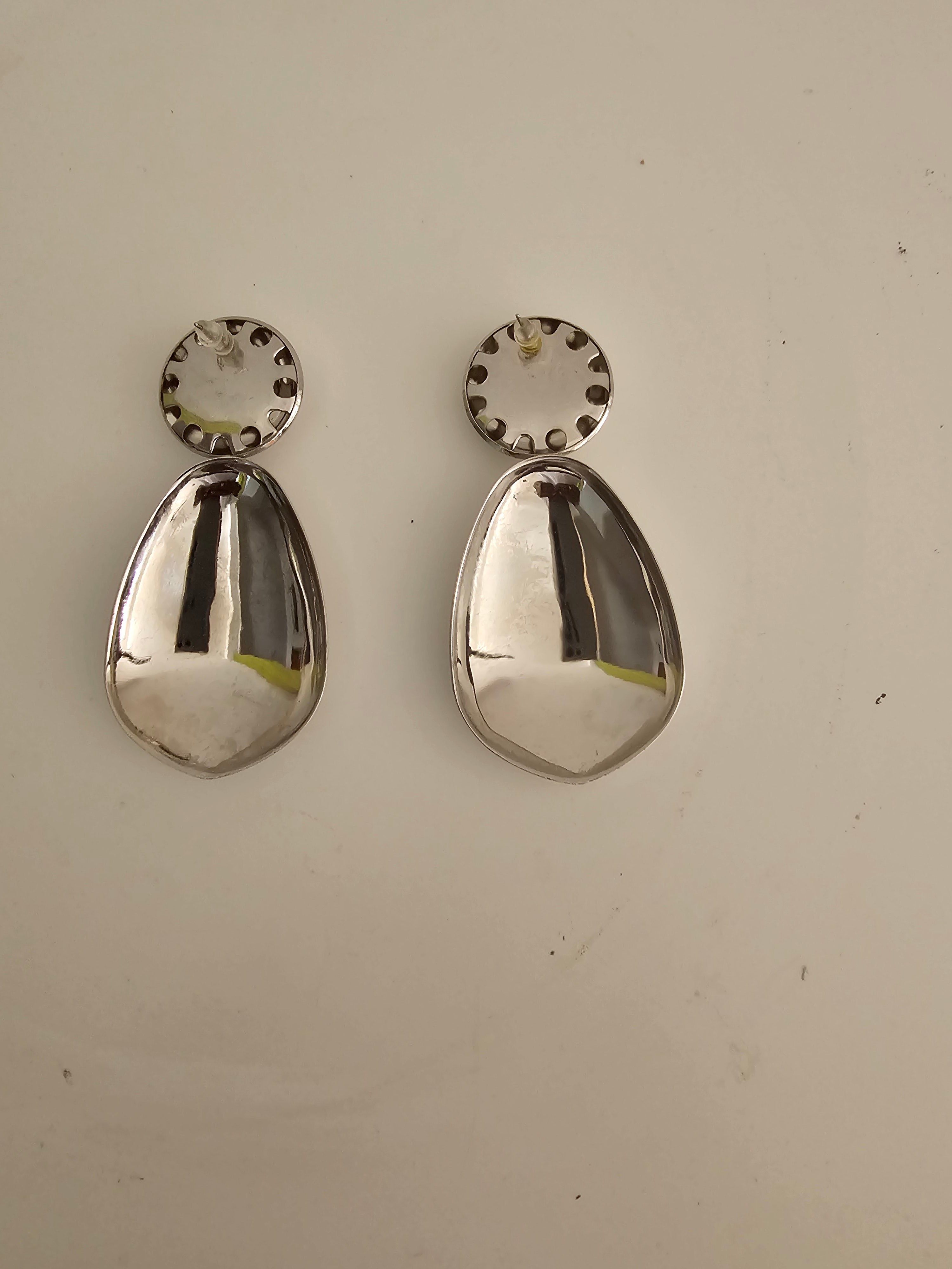 Big Steel Earings for Pierced Ear